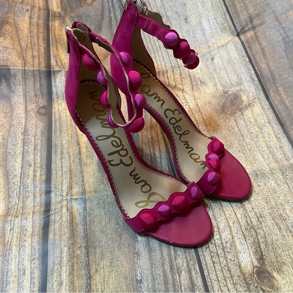 Sam Edelman Women's Addison Suede High-Heel Ankle Strap Sandals size 7.5 - Picture 2 of 9